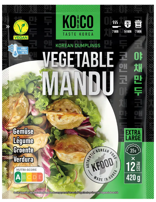 KO&CO Vegetable Mandu – 420 g Packung